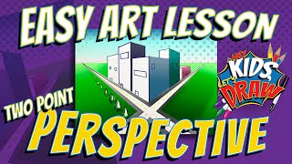 How to Draw Two-Point Perspective - Easy Art Lesson for Kids