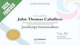 ☕JavaScript Intermediate (Sololearn)