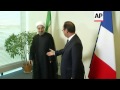 iranian president rouhani meets french counterpart hollande