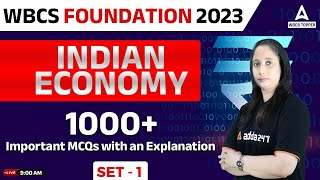 WBCS 2023 | Indian Economy | 1000+ Important Economics MCQs with Explanation || SET 1 | WBCS TOPPER