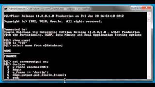Oracle DBA Justin - PL/SQL # 3: How to use variables