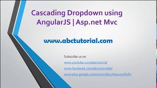 Cascading Dropdownlist In Asp.Net MVC | Using AngularJs