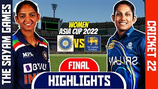 India Women vs Sri Lanka Women Final || Cricket 22 Highlights
