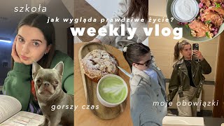 Szkolny WEEKLY VLOG | jak wygląda prawdziwe życie? | gorsze dni, obowiązki