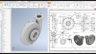 Autodesk Inventor 2021 Tutorial E10 - Centrifugal pump body