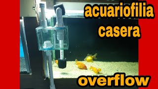 como elaborar un overflow para bajada de agua del acuario al sump sin hacer perforaciones.parte 1.