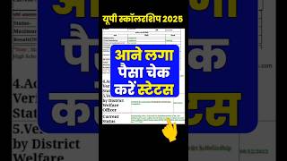 चेक करें यूपी स्कॉलरशिप स्टेटस 2025 | up scholarship status 2025 | up scholarship 2025 status check