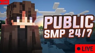 Minecraft 24/7 JAVA+PE Public SMP||Guddu SMP||LIVE