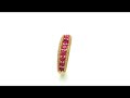 johareez 1.00ctw genuine ruby 14k yellow gold plated .925 sterling silver ring