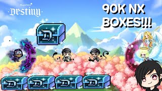 Maplestory [GMS Reboot] Spending 90k NX on Destiny Surprise Style Boxes!