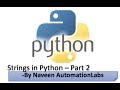 Strings in Python - Part 2