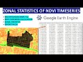 ZONAL STATISTICS OF NDVI TIMESERIES OVER MULTIPOLYGON SHAPE FILE IN GOOGLE EARTH ENGINE #earthengine