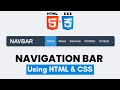 How To Create a Simple Horizontal Navigation Bar with HTML & CSS