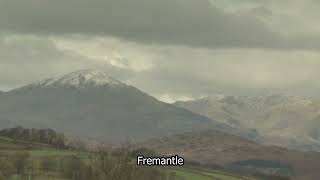 HD Stock Footage | Snow Capped Mountain | Cumbria | Lake District | Bleak | Dark Clouds | E16R10 015