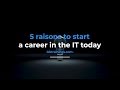 KBtrainings: 5 reasons to start a career in the IT today - Introduction