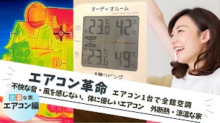 エアコン革命　不快な音や風を感じない身体に優しいエアコン　エアコン１台で全館空調　外断熱・涼温な家　マツミハウジング株式会社　代表取締役社長　松井祐三