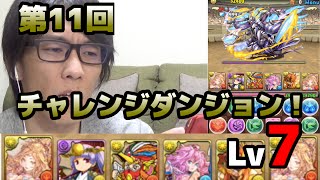 【パズドラ】チャレンジダンジョン！ Lv7 光カーリーPT