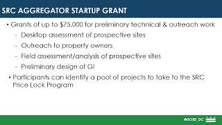 SRC Training – SRC Aggregator Startup Grant