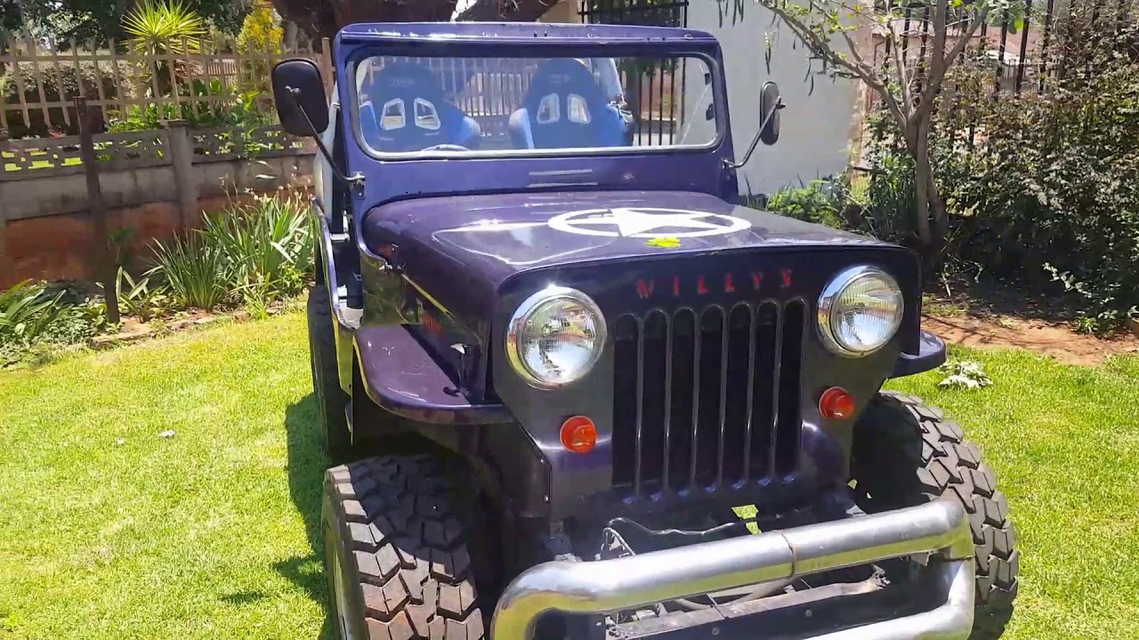 V6 Willys CJ3B Jeep - YouTube