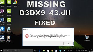 How To Solve D3DX9_43.dll Missing Error Problem in Windows 7/8/10 | 3 Solutions