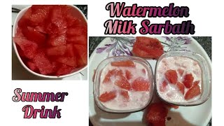 Watermelon Milk Sarbath Recipe in Tamil//Raji's Home Kitchen//Summer Drink Watermelon milk sarbath