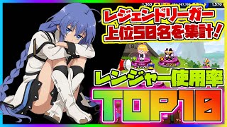 新企画！レジェンドリーガーのレンジャー使用率TOP10！【ラインレンジャー／Line Rangers／ไลน์เรนเจอร์／銀河特攻隊／라인레인저스】