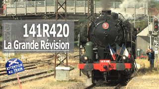 La 141R420 du Train à Vapeur d'Auvergne passe en Grande Révision