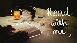 cozy read with me 📖 1 hour real-time, rain sounds + piano bgm