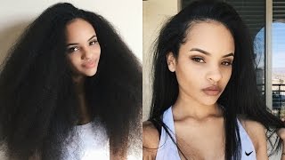 My Curly To Straight Hair Tutorial