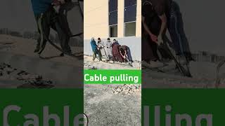 Electrical main cable pulling @ElectricalWorkCenter #construction #electricalpiping #emtpipe