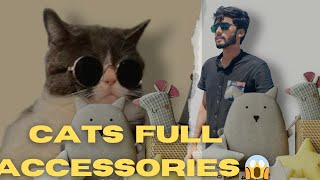 Cat full accessories 😱🐈‍⬛| cat home, cats hair romover clothes ,cat buresh | other information.