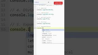 Arithmetic Operators in javascript. #programmerd #shorts