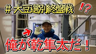 大豆選別終盤戦！　俺が乾隼太だ！　プラッターに奮闘中　A300なるか？　農業　選別ライン