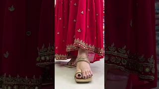 Beautiful red colour Anarkali heavy work Karva Chauth special