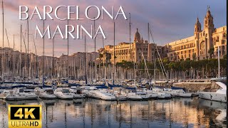 Barcelona Marina Walk- Port Vell in 4k UHD