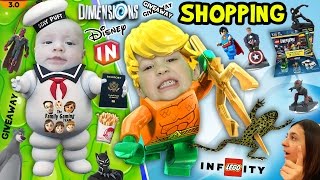 FGTEEV Shopping: Shawn & the Marshmallow Man + Aqua Frog! NEW Disney Infinity & Lego Dimensions!