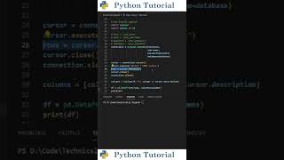Turn A MySQL Query Into A Pandas Dataframe | Python Tutorial