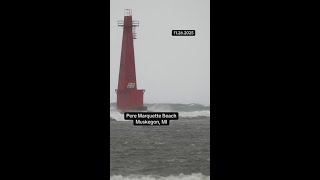 Lake Michigan waves near Muskegon