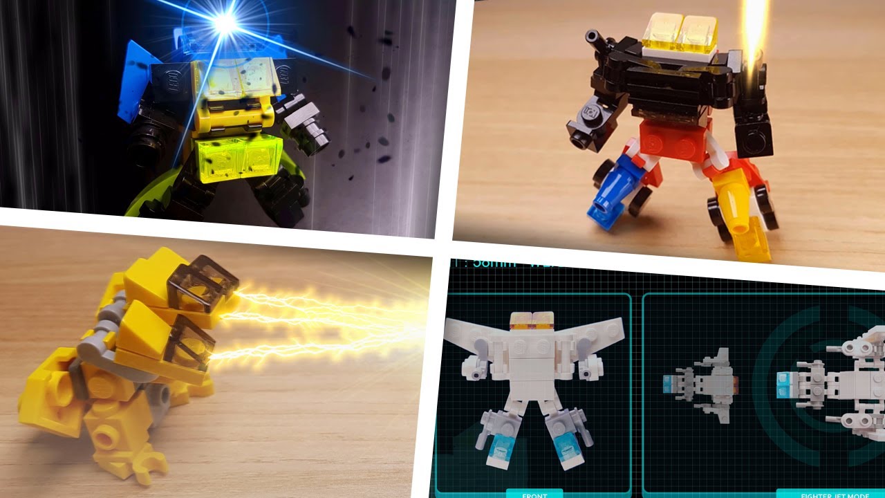 [LEGO Mini Robot Film] LEGO Transformers And Combiners Mech Stop Motion ...