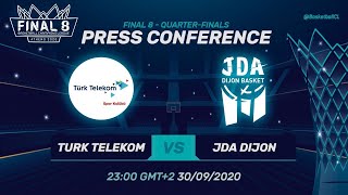 Türk Telekom v JDA Dijon - Press Conference - Quarter-Finals - Basketball Champions League 2019-20