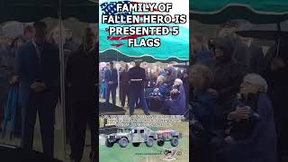 Family of fallen hero is presented 5 flags #militaryfuneralhonors