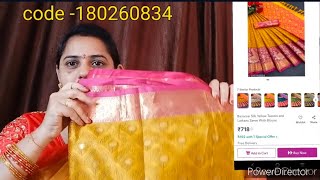 wow super light weight pattu sarees collection review #meesho