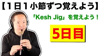 【１日１小節ずつ覚えよう！（Kesh Jig）】ティンホイッスル・レクチャー動画！「５日目」