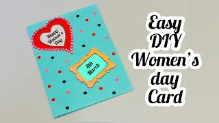Easy and beautiful Women’s day card / DIY women’s day card tutorial/Handmade Mother’s Day card idea