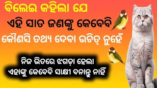 ବିଲେଇର ଏହି ସାତଟି କଥା ମାନନ୍ତୁ ଜୀବନ ସାରା କାମରେ ଆସିବ //ODIA //MS ODIA MOTIVATION