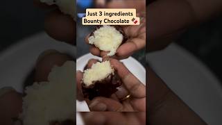 💥3-Ingredient Bounty Chocolate Recipe – So Easy \u0026 Delicious! 🍫🥥😋 #Shorts #BountyChocolate