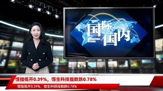 恒指低开0.39%，恒生科技指数跌0.78%