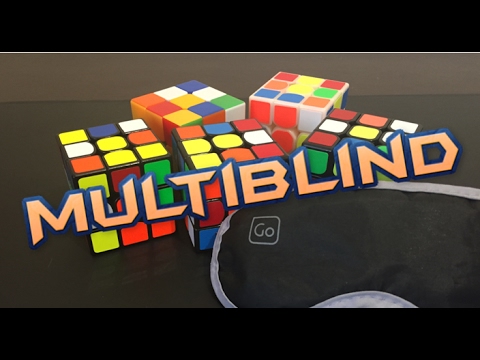 Solving 5 Cubes Blindfolded!! MultiBLD Attempts - YouTube