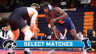 Select Matches: Iowa at Illinois | Big Ten Wrestling | 1/26/24