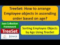 Java TreeSet: How to arrange Employee objects in ascending order based on age?